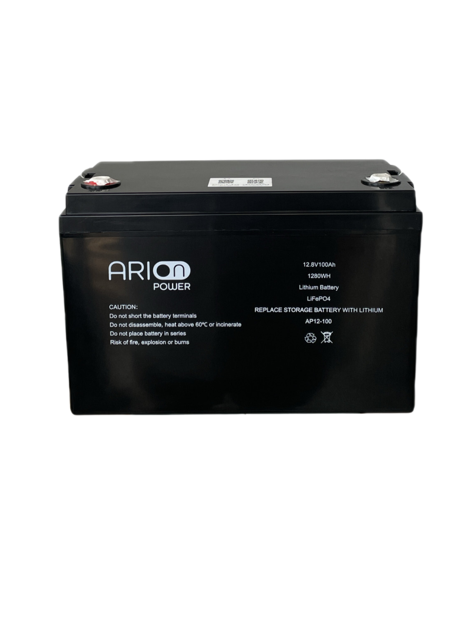 Arion Power 12.8V 100AH Lithium Iron Phosphate Battery BT (LiFePO4)